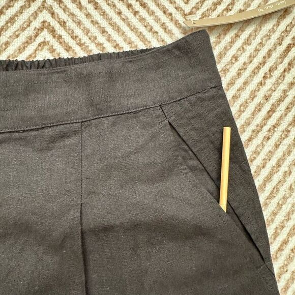 NWT Cleobella‎ Linen Blend Black Cropped Pants Pockets Size L - Picture 3 of 8